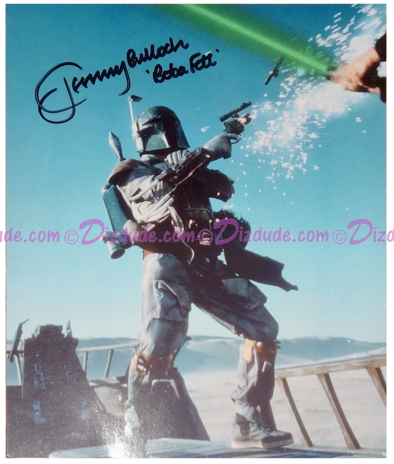 Star Wars Boba Fett Print Autographed by Jeremy Bulloch