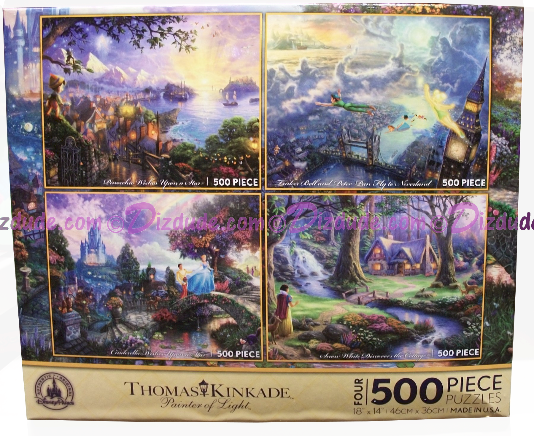 Disney World Four 500 Piece Jigsaw Puzzles