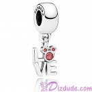 Disney Pandora "Love Mickey" Sterling Silver Charm with Red Cubic Zirconias