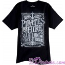 Pirates Of The Caribbean Pirate For Hire Chalkboard Adult Tshirt