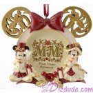 Disney Victorian Mickey Mouse And Minnie Mouse Photo Frame Christmas Ornament