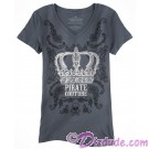Pirate Couture Crown Ladies V-Neck T-shirt (Tee, Tshirt or T shirt)