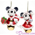 Disney Turn of the Century Mickey and Minnie Bell Set Christmas Ornaments