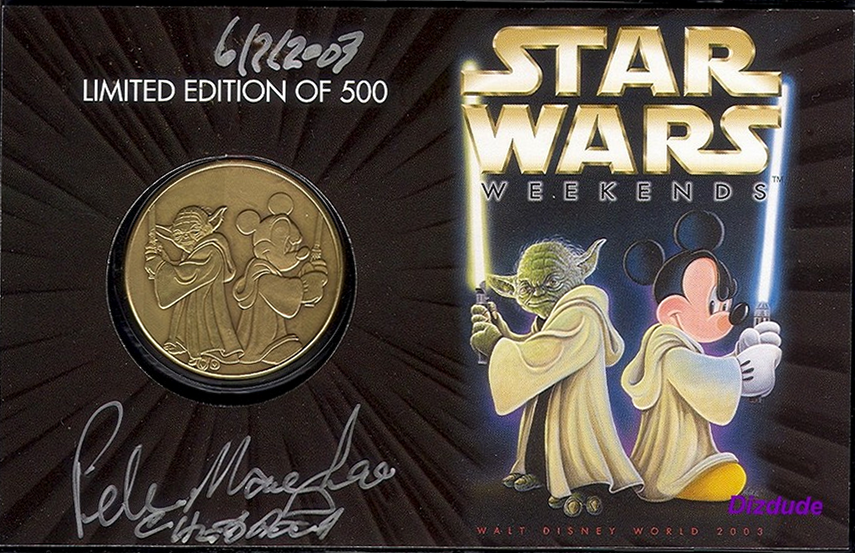 Disney's Star Wars Weekends 2003 Bronze Classic Collectors Coin LE 500 ~Autographed by Peter Mayhew (The Wookiee, Chewbacca) and Randy Noble Disney Artist 