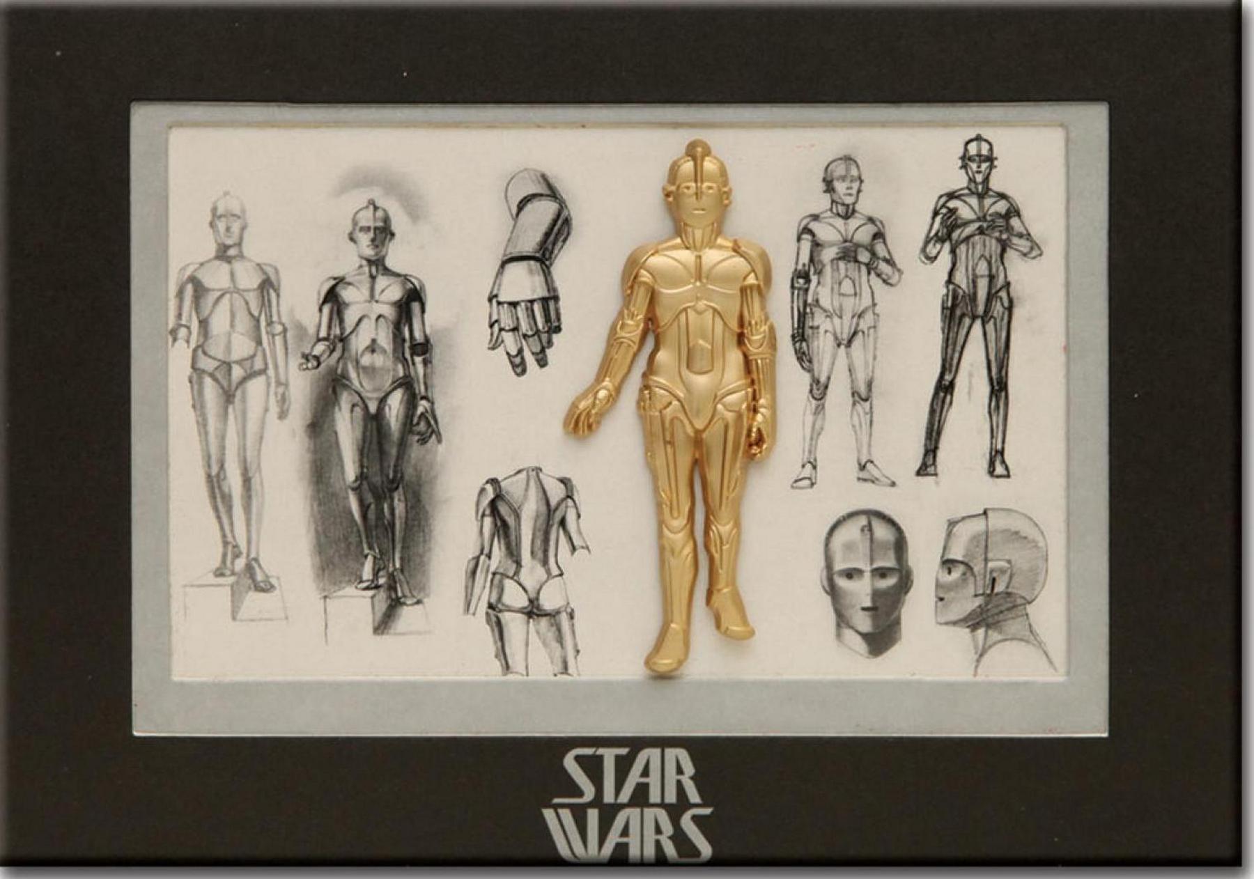 C-3PO Matted Mini Print with Jumbo Pin Limited Edition 2000