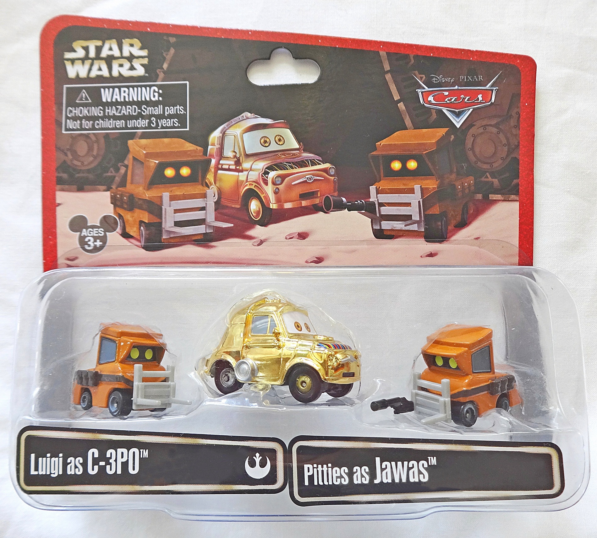 Disney Pixar Cars as Star Wars Luigi as C-3PO with 2 Pitties as Jawas Series 2