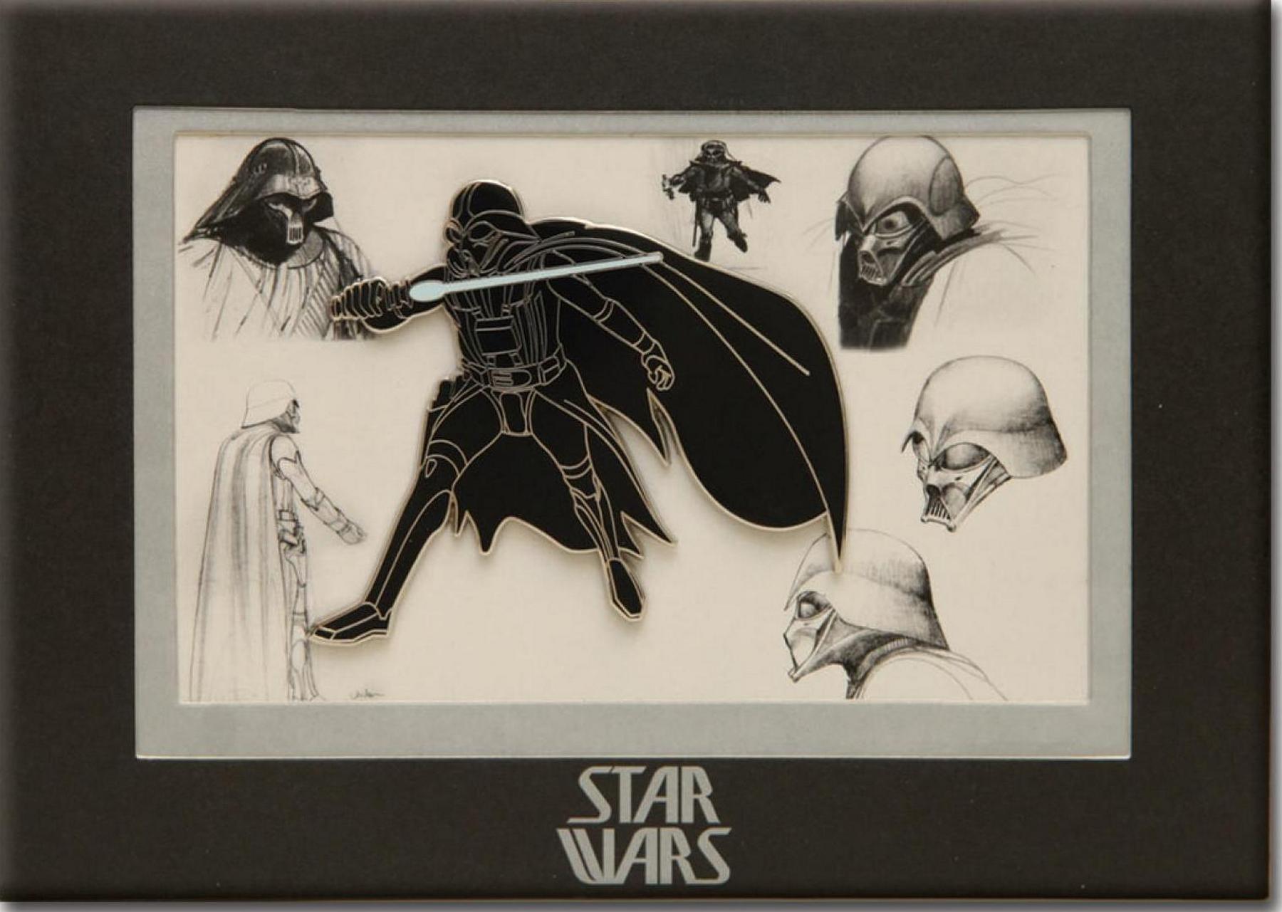 Darth Vader Matted Mini Print with Jumbo Pin Limited Edition 2000