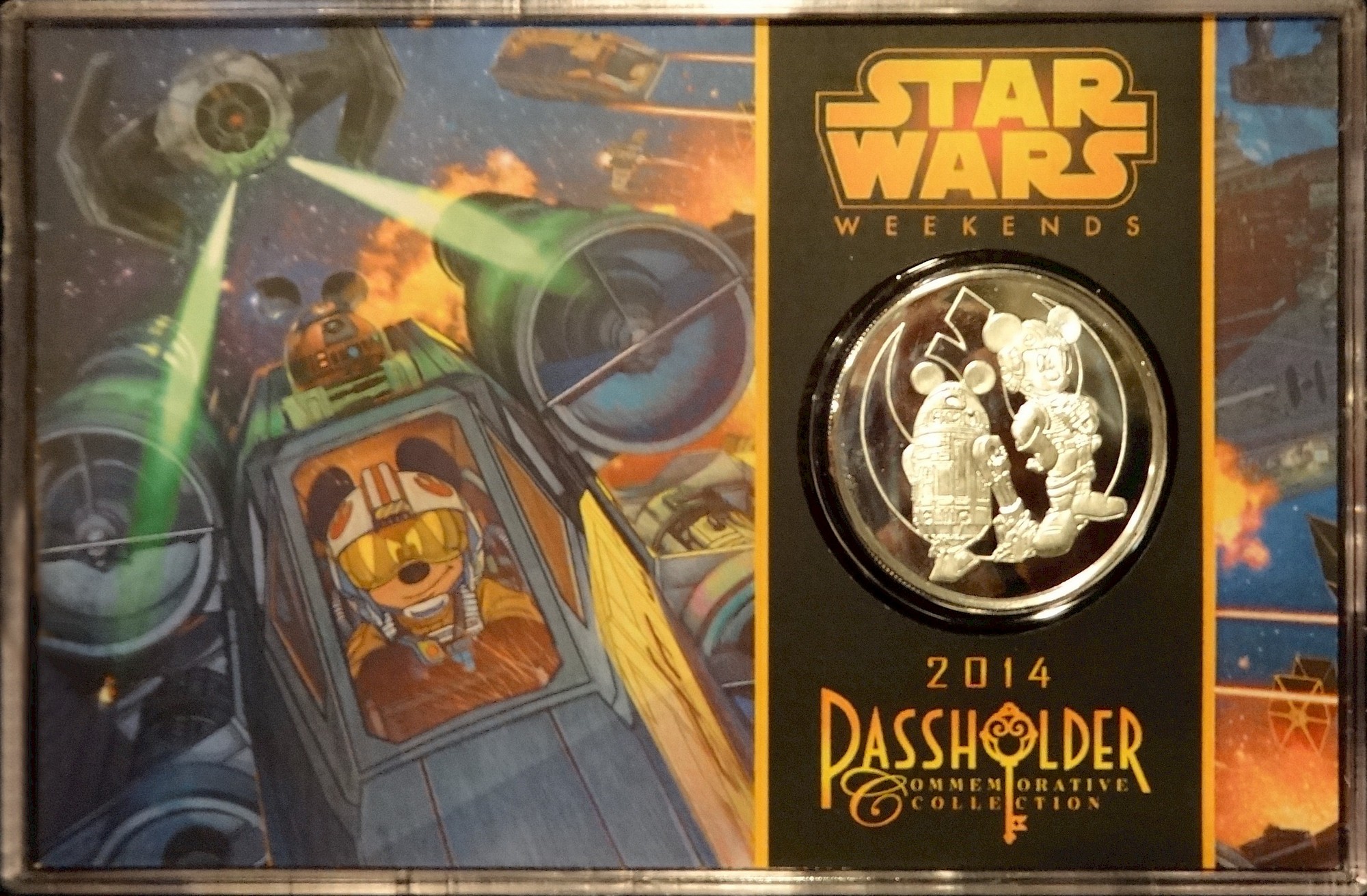 Star Wars Weekends 2014 Silver Plated Individually Numbered Passholder Coin