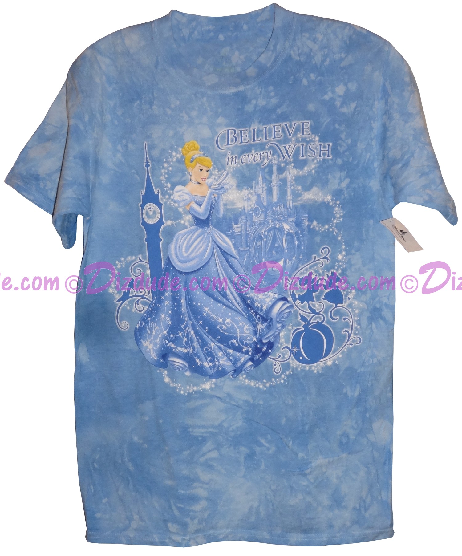 (SOLD OUT) Disney Princess Cinderella "Believe In Every Wish" Ladies T-shirt (Tee, Tshirt or T shirt)