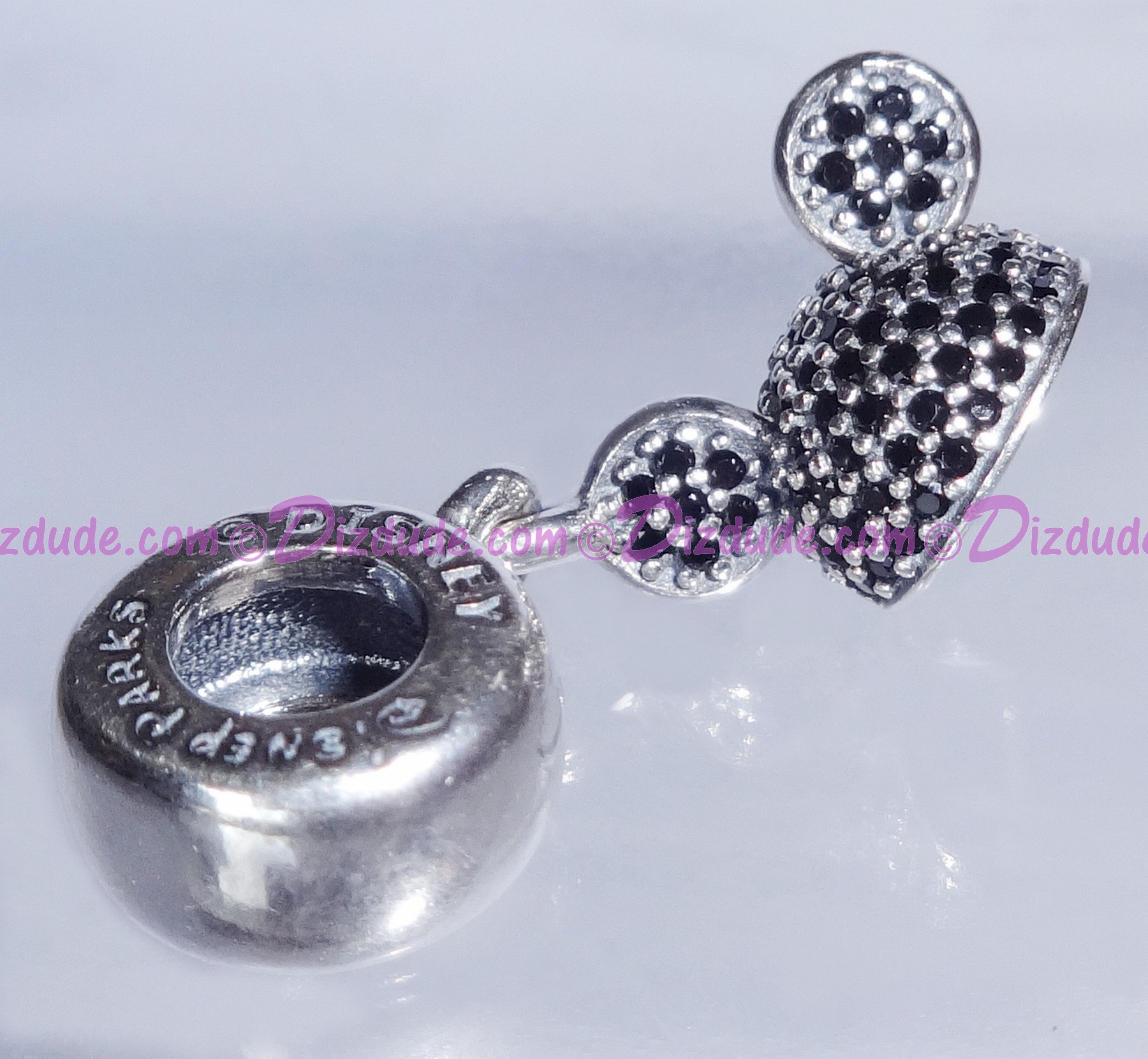 (SOLD OUT) Disney Pandora Mickey Sparkling Ear Hat Sterling Silver Charm with Black Crystals - Disney World Parks Exclusive