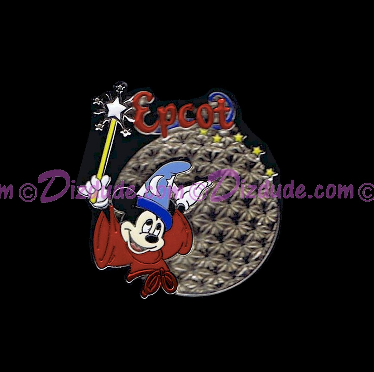 Walt Disney World Epcot Sorcerer Mickey with Spaceship Earth Pin © Dizdude.com