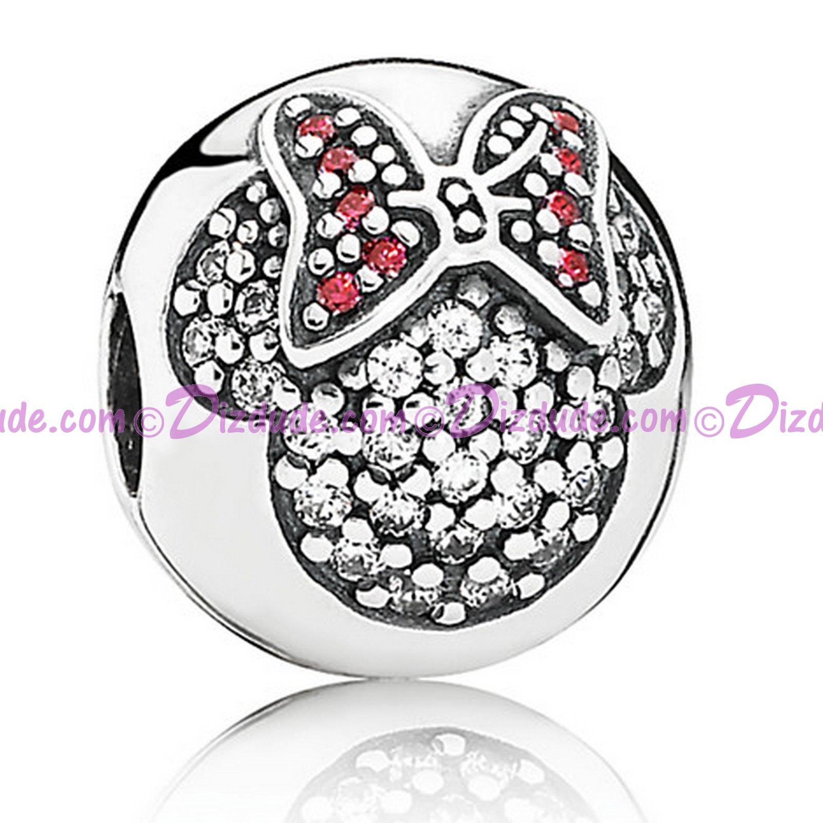 (SOLD OUT) Disney Pandora Minnie Pavé Clip Sterling Silver Charm with Cubic Zirconias