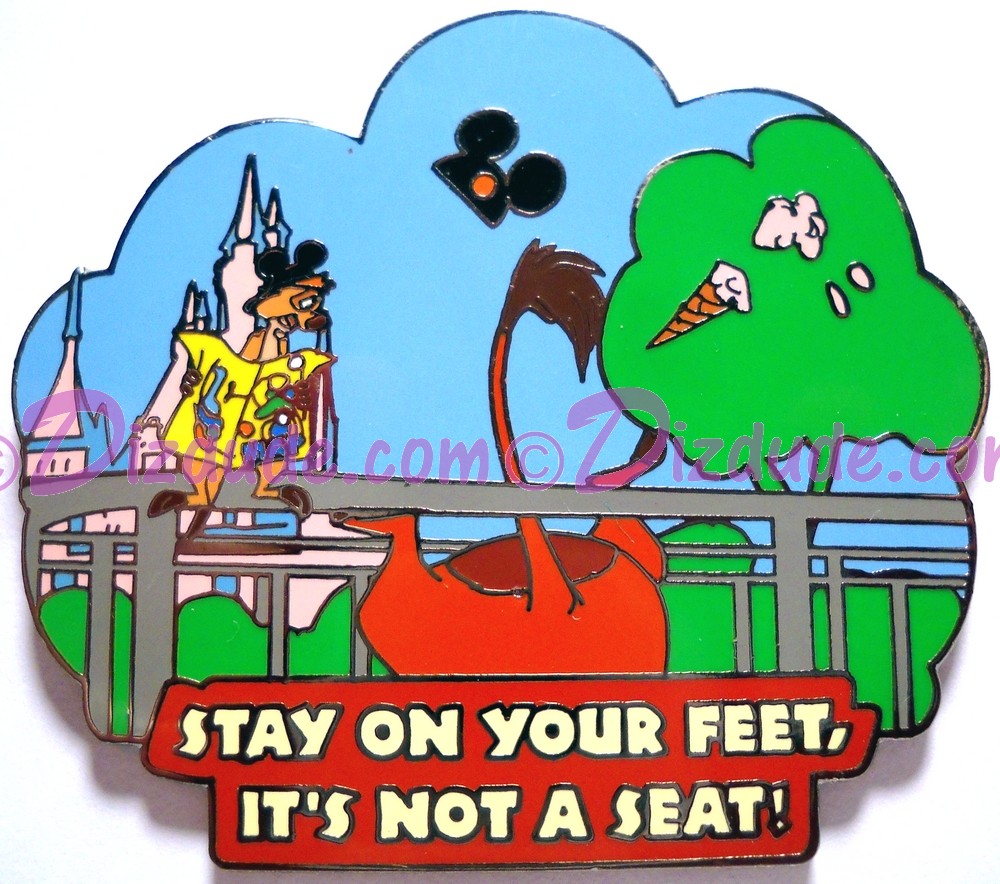 Disney's Wild About Safety Pin #9 - Stay On Your Feet, It's Not A Seat © Dizdude.com