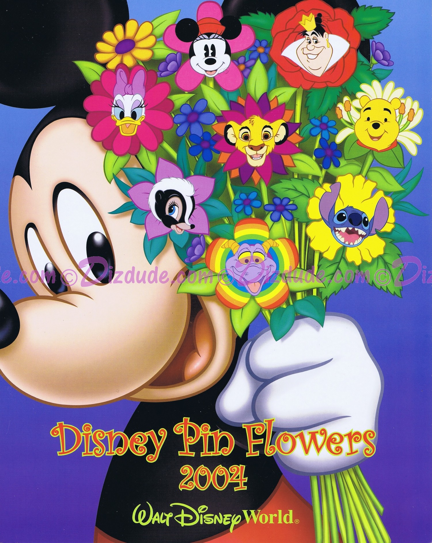 Walt Disney World - Disney Pin Flowers 2004 Pin-Board Limited Edition 2500 © Dizdude.com