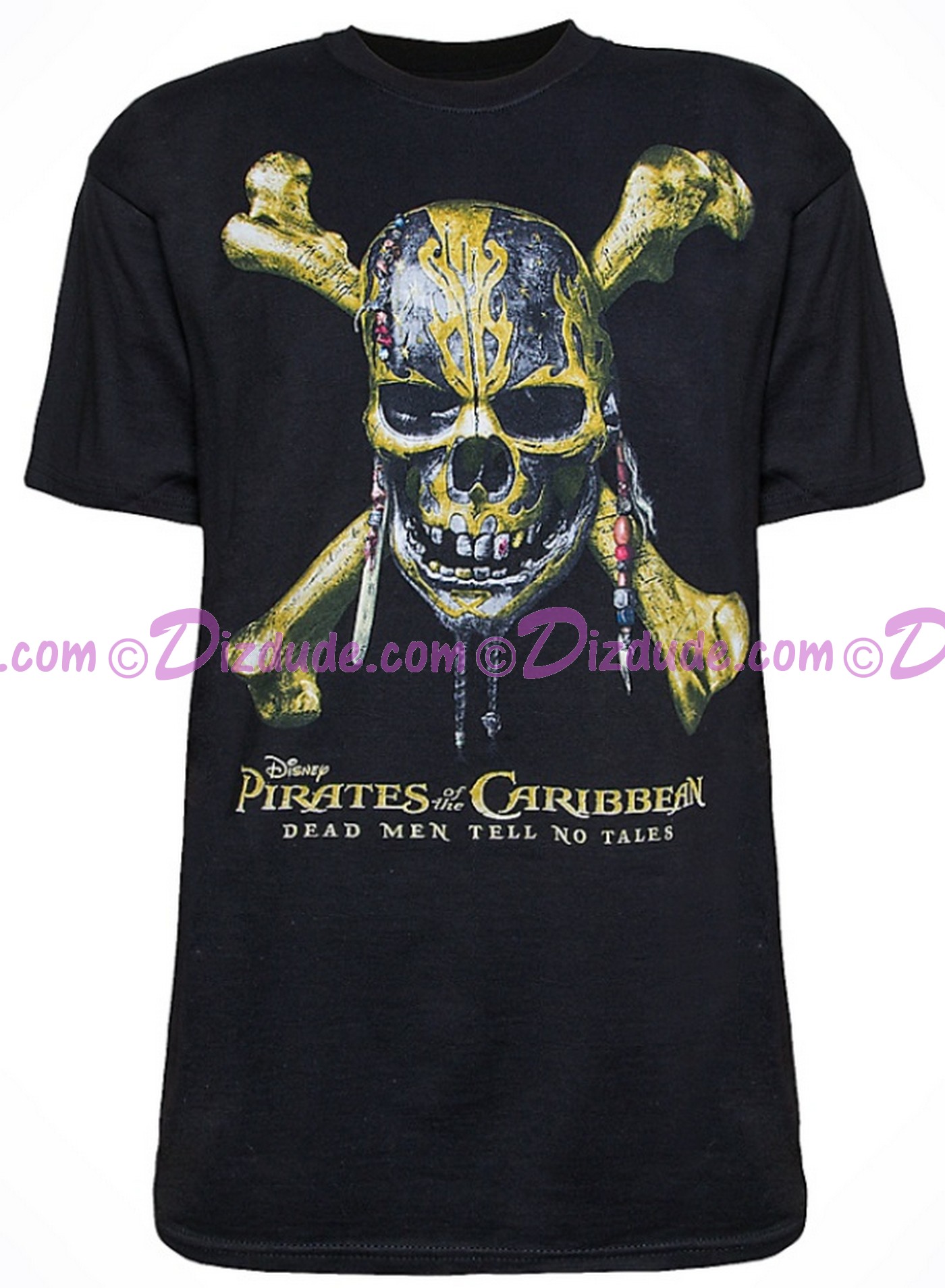 (SOLD OUT) Disney's Pirates of the Caribbean: Dead Men Tell No Tales Logo Skull Adult T-shirt (Tee, Tshirt or T shirt)