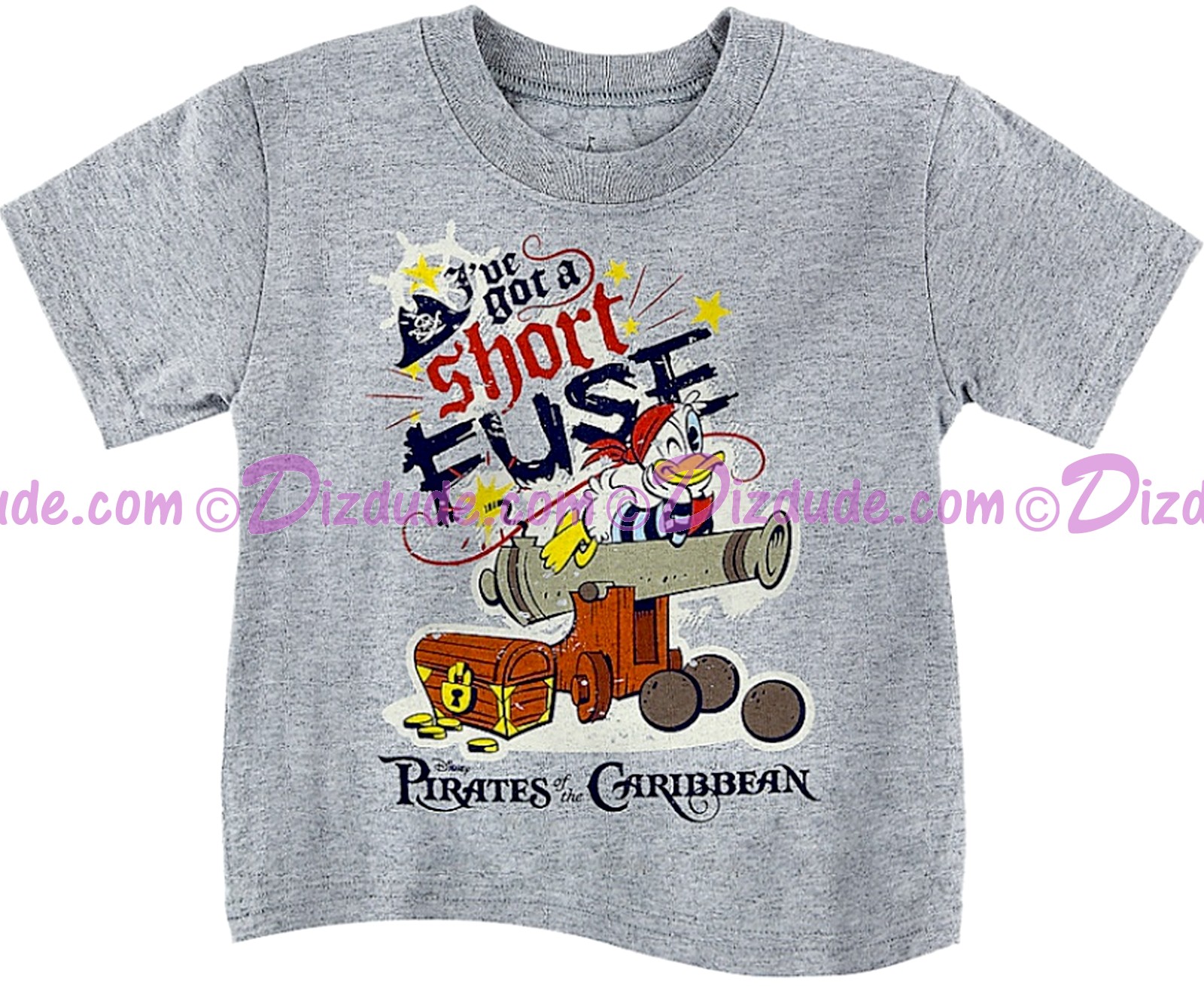 (SOLD OUT) Vintage Disney Pirate Donald Duck I've Got A Short Fuse Toddler T-shirt (Tee, Tshirt or T shirt)
