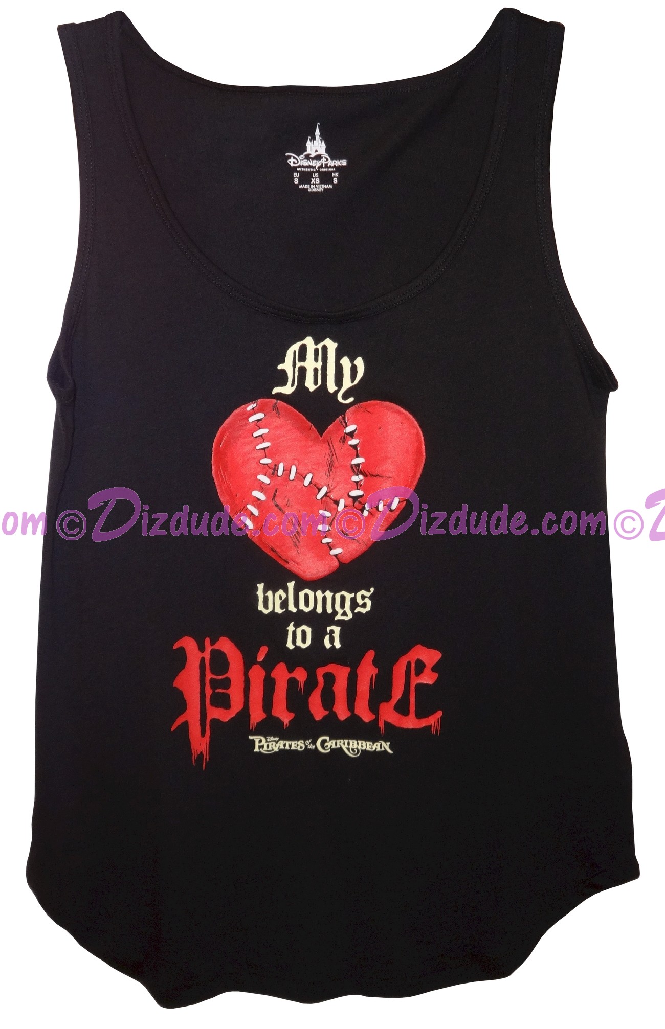 (SOLD OUT) Pirates of The Caribbean My Heart Belongs to a Pirate Junior / Teen Tank Top Singlet