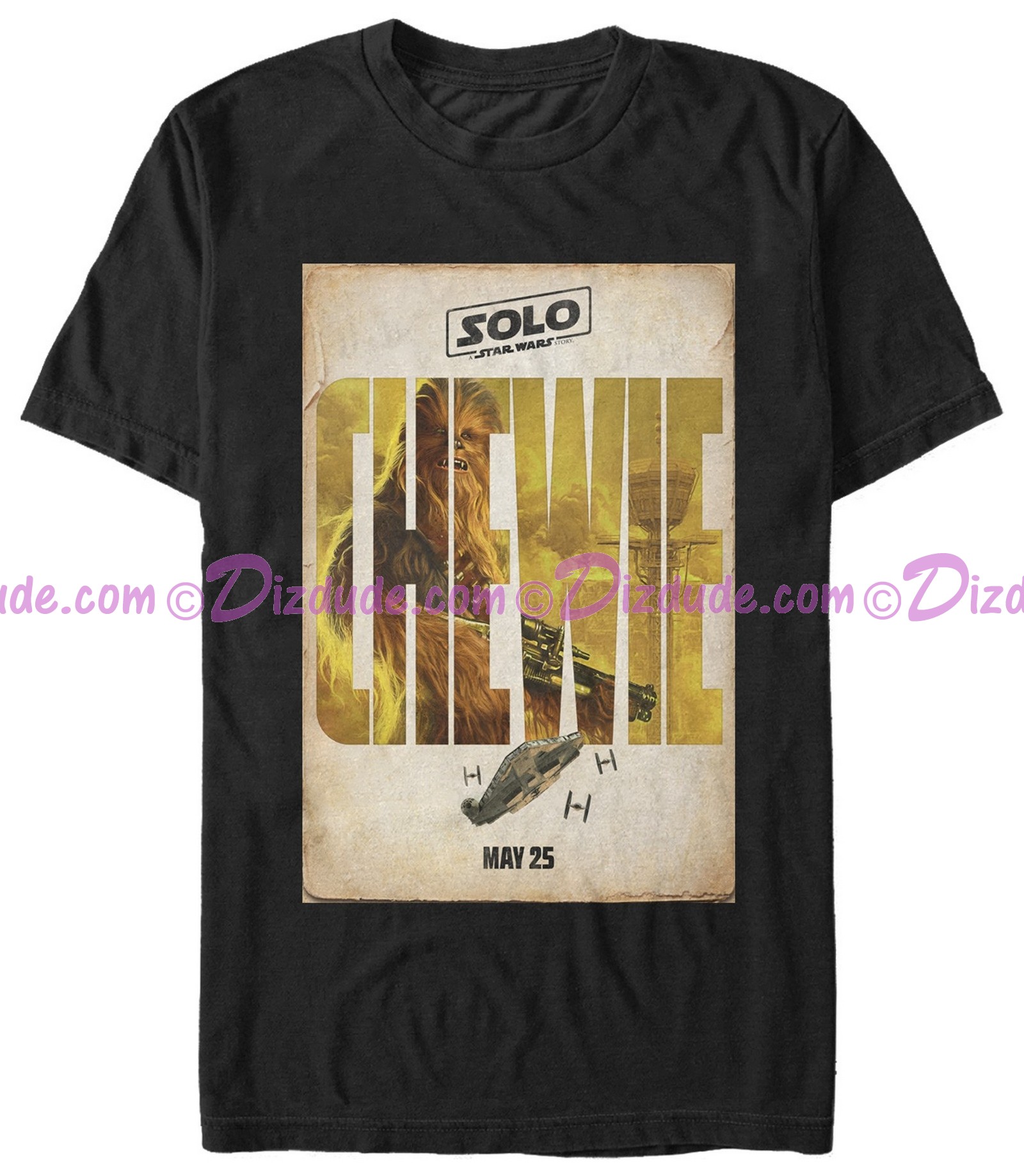 SOLO A Star Wars Story Chewie Poster Adult T-Shirt (Tshirt, T shirt or Tee)  © Dizdude.com