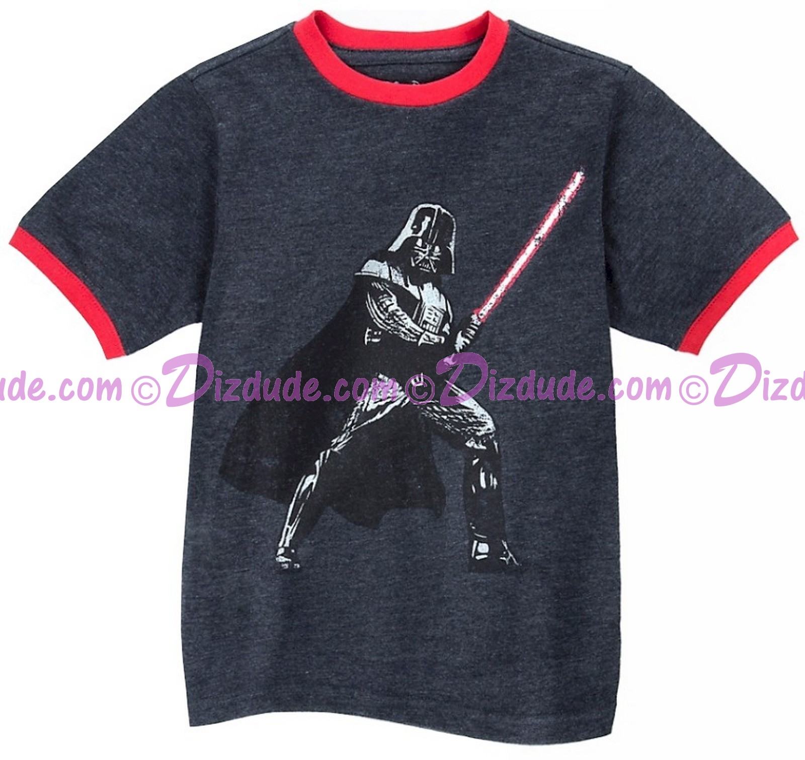Darth Vader Youth Ringer T-shirt  (Tee, Tshirt or T shirt) - Disney Star Wars © Dizdude.com