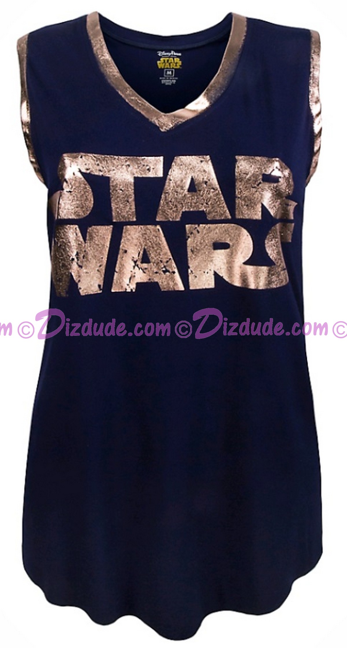 Disney SOLO A Star Wars Story Gold Shimmer Title Logo Ladies Tank Top © Dizdude.com