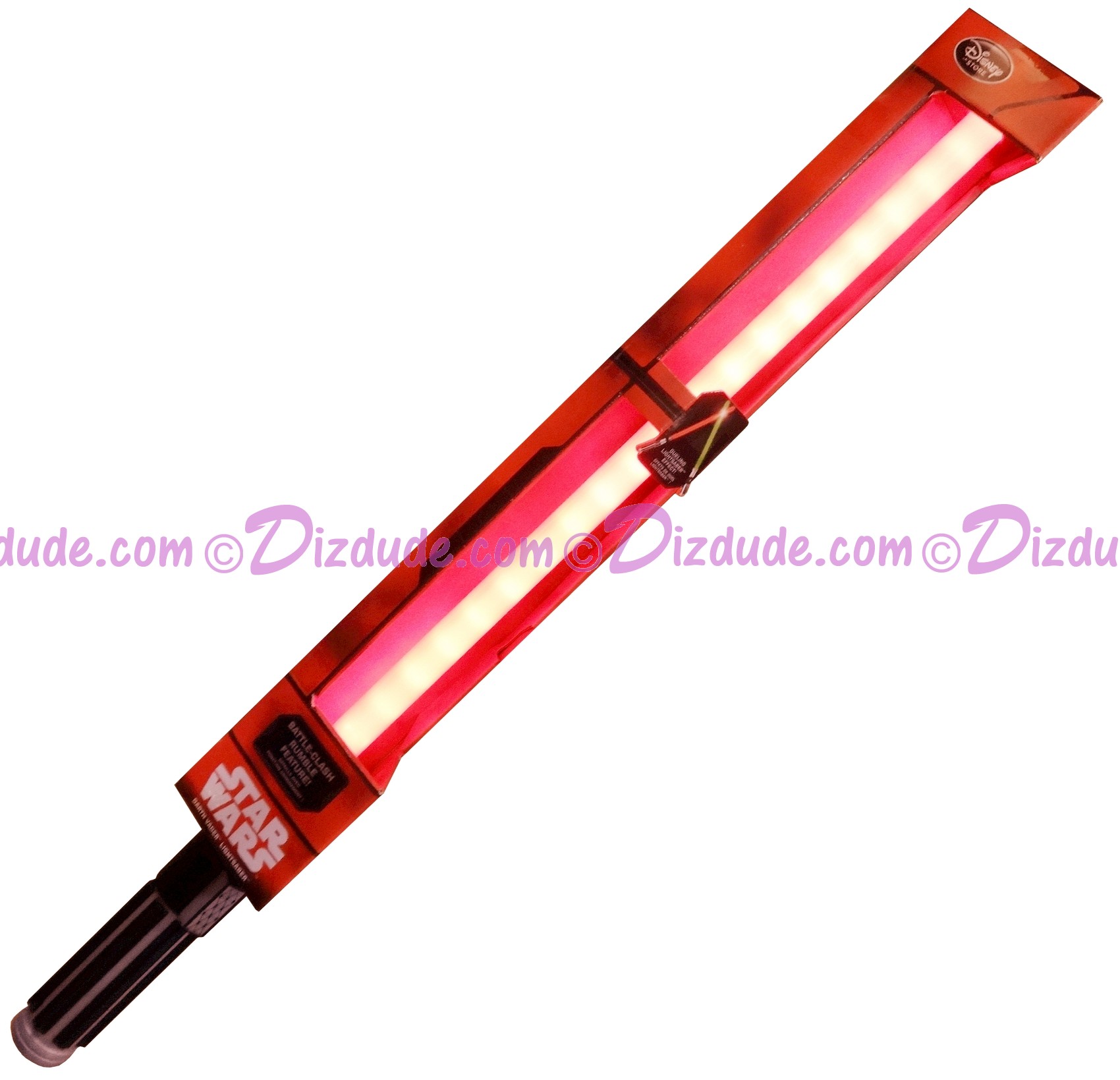 Disney Star Wars Red Darth Vader Lightsaber with Battle Clash Rumble Feature and Lights & Sound © Dizdude.com