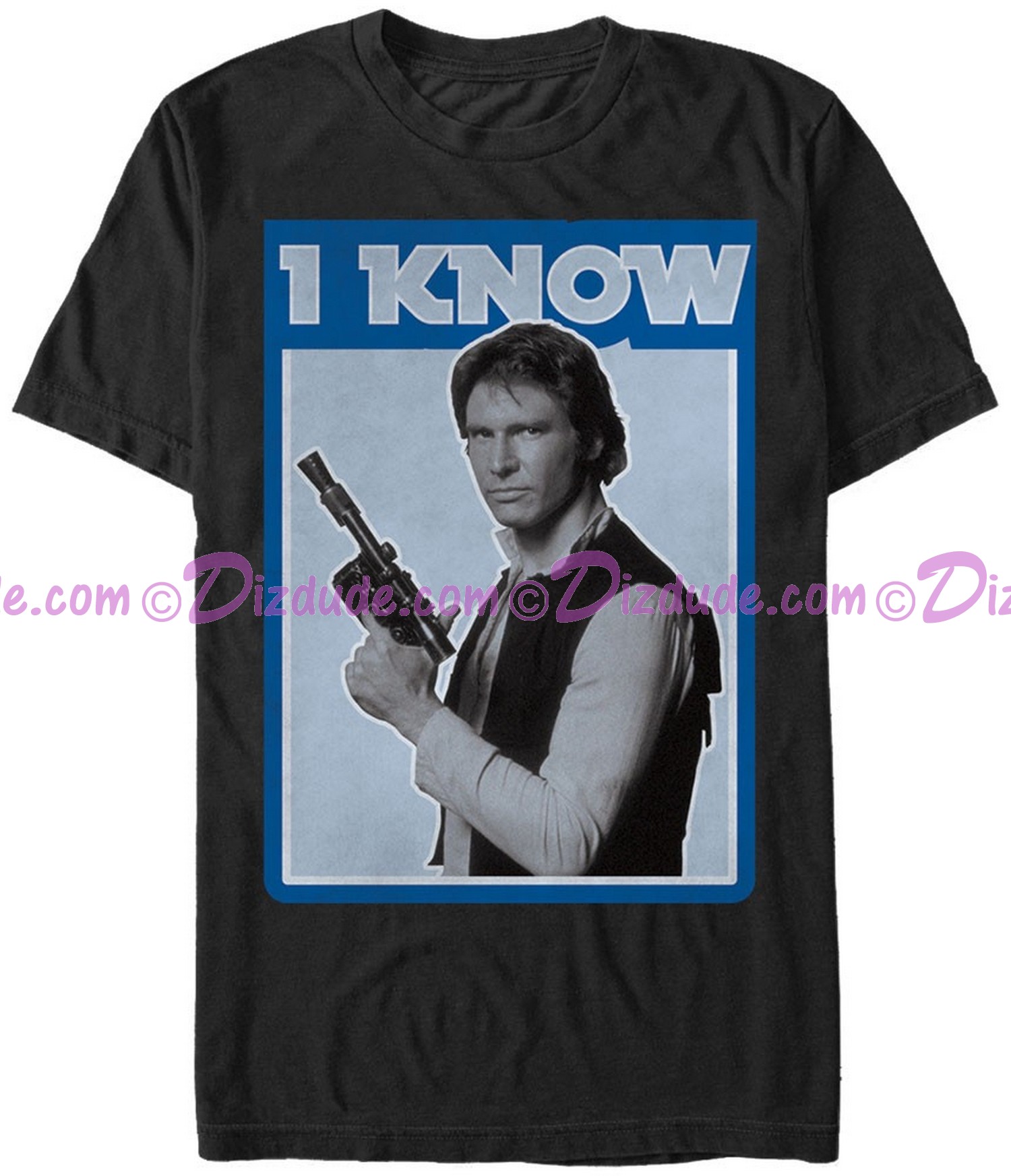 Star Wars Han Solo Famous Love Quote "I Know" Adult T-Shirt (Tshirt, T shirt or Tee) © Dizdude.com