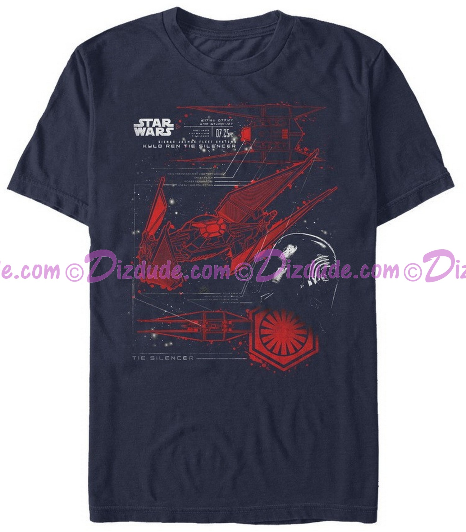 Star Wars The Last Jedi Kylo Ren's TIE Silencer Adult T-Shirt (Tshirt, T shirt or Tee) © Dizdude.com