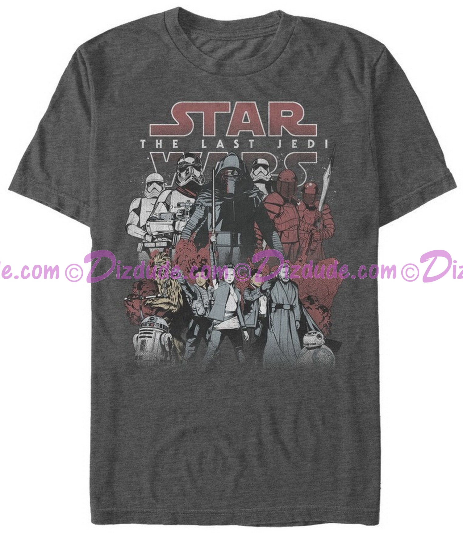 Star Wars: The Last Jedi Character Group Picture Adult T-Shirt (T-Shirt, Tshirt, T shirt or Tee) © Dizdude.com