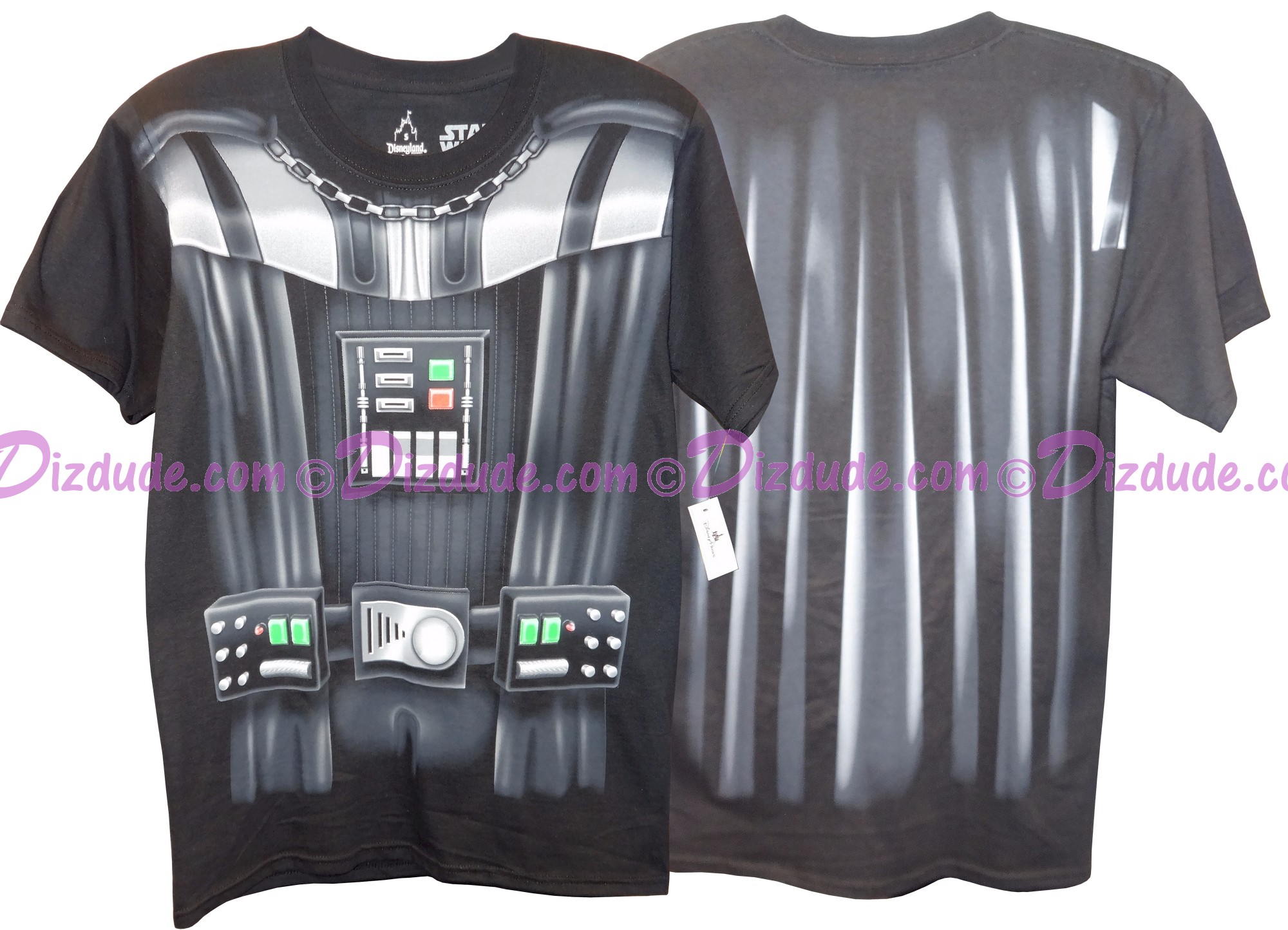 Disney Star Wars Darth Vader Armour Adult T-Shirt (Tshirt, T shirt or Tee) Printed Front & Back © Dizdude.com