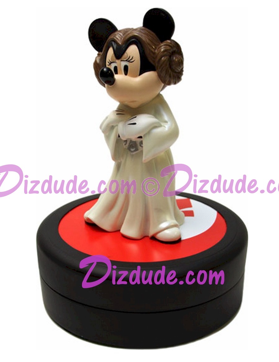 Disney Star Wars Weekends Minnie Mouse as Princess Leia Commemorative Medium Big Fig with pin LE 1977 ~ Dizdude.com