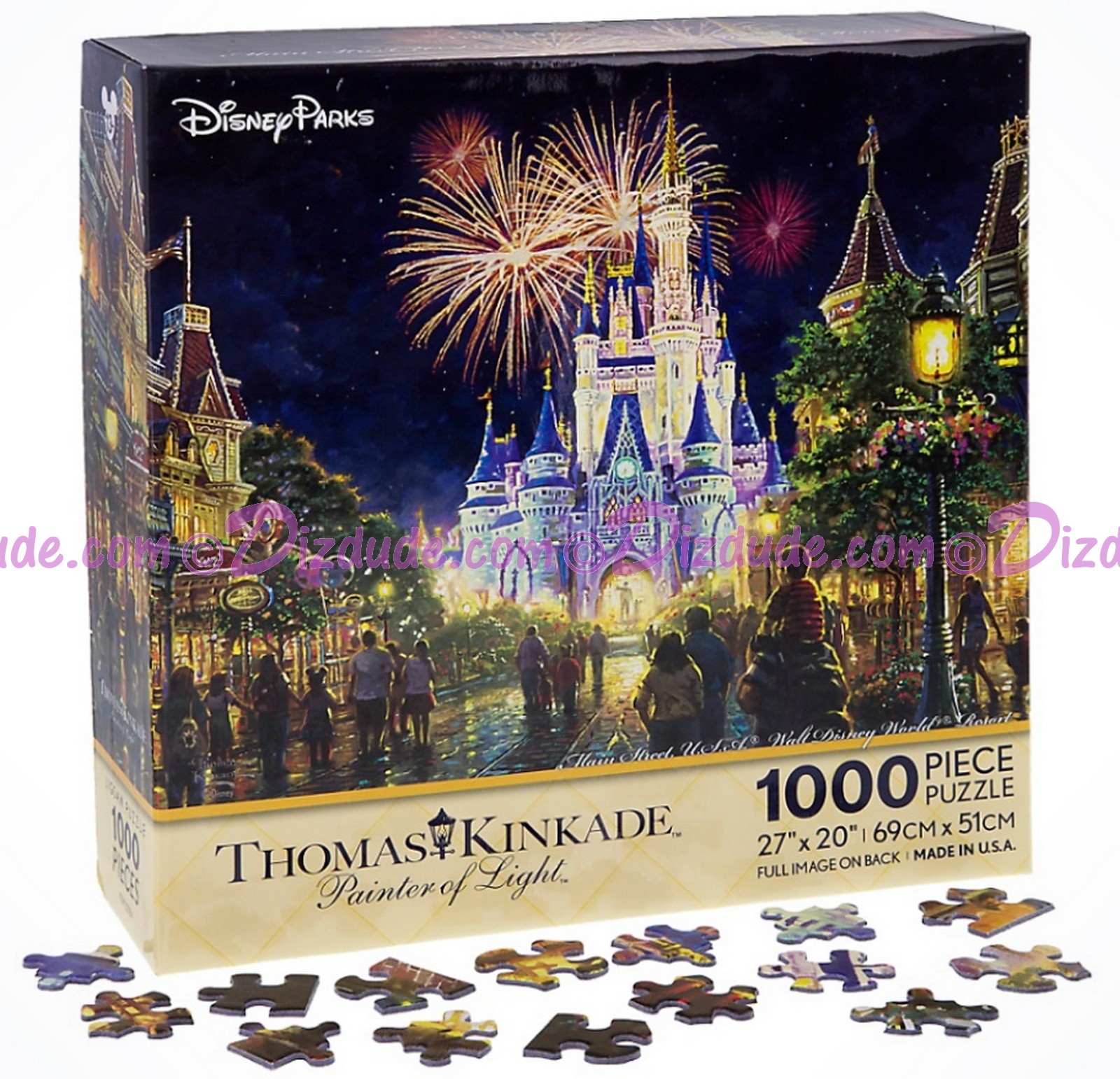 Magic Kingdom Main Street USA ~ Walt Disney World 1000 Piece Jigsaw Puzzle by Thomas Kinkade © Dizdude.com