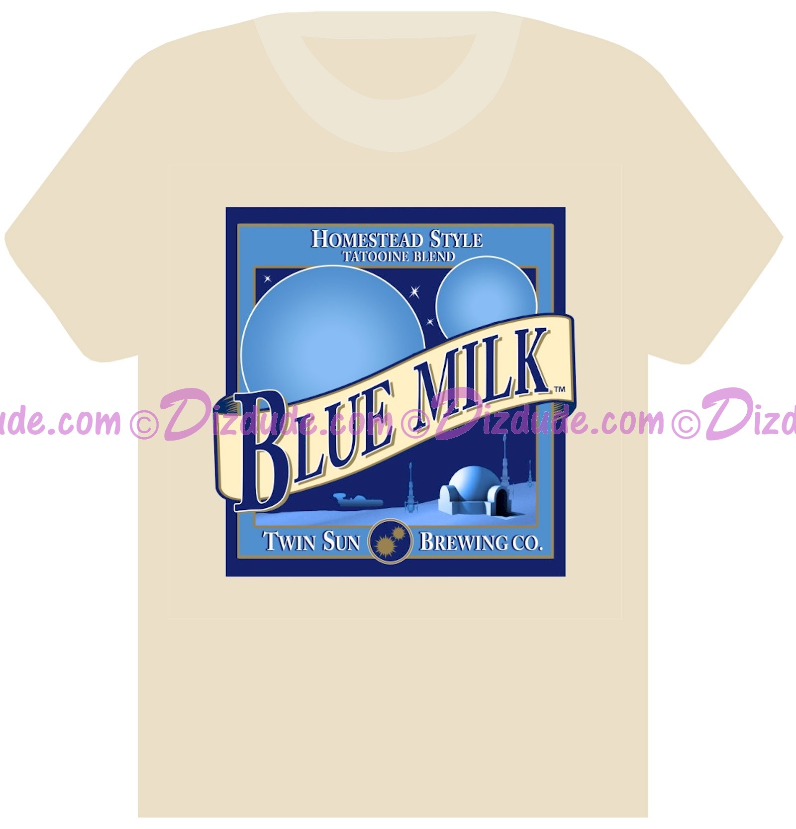 Star Wars Blue Milk - Homestead Style Tatooine Blend ~ Fantasy T-shirt (Tshirt, T shirt or Tee) © Dizdude.com