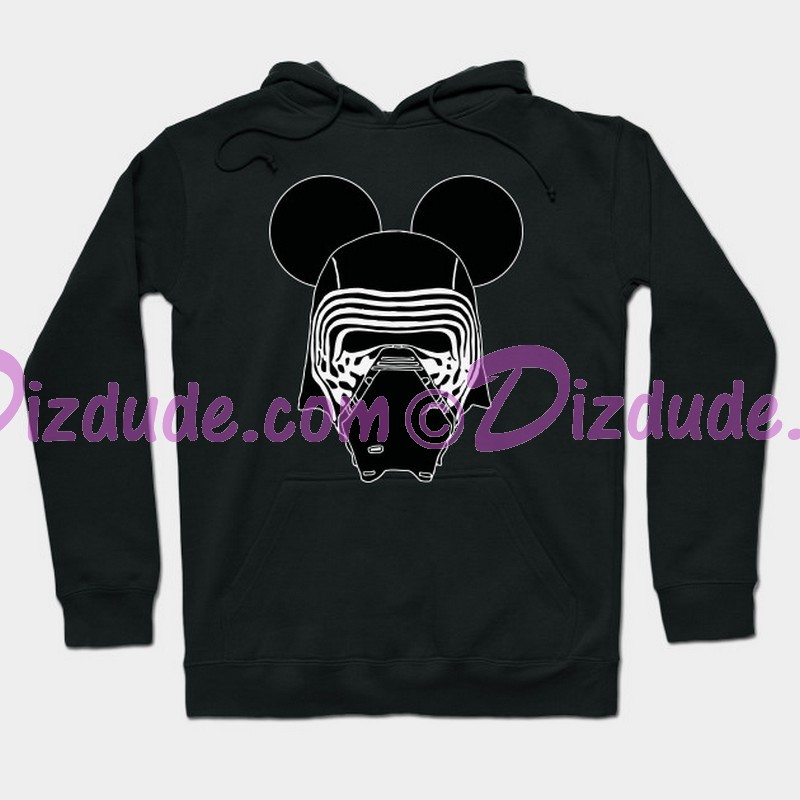 Star Wars Kylo Ren with Mickey Mouse Ears Fantasy Hoodie - Sweatshirt - Long Sleeved T-shirt © Dizdude.com