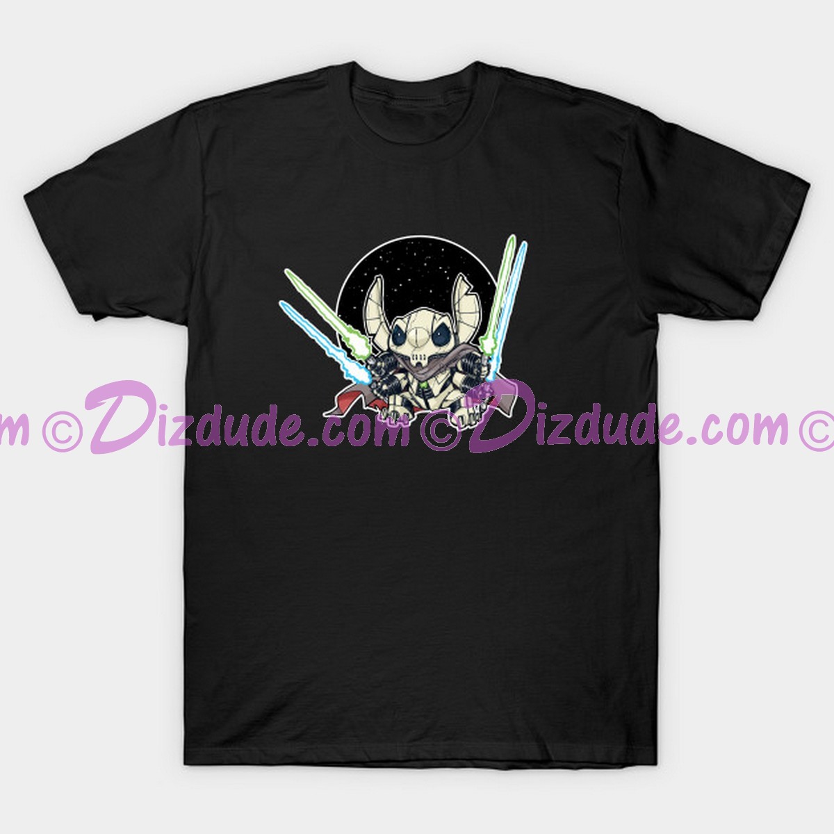 Star Wars Stitch as General Grievous ~ Fantasy T-shirt (Tshirt, T shirt or Tee) © Dizdude.com