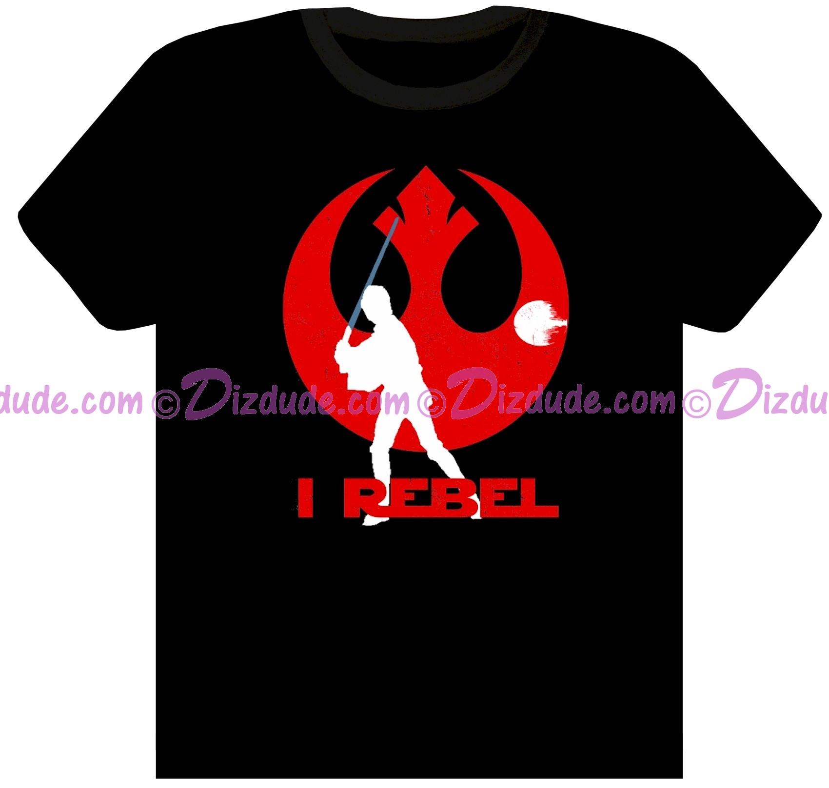 Star Wars Rogue One I Rebel with Luke Skywalker ~ Fantasy T-shirt (Tshirt, T shirt or Tee) © Dizdude.com