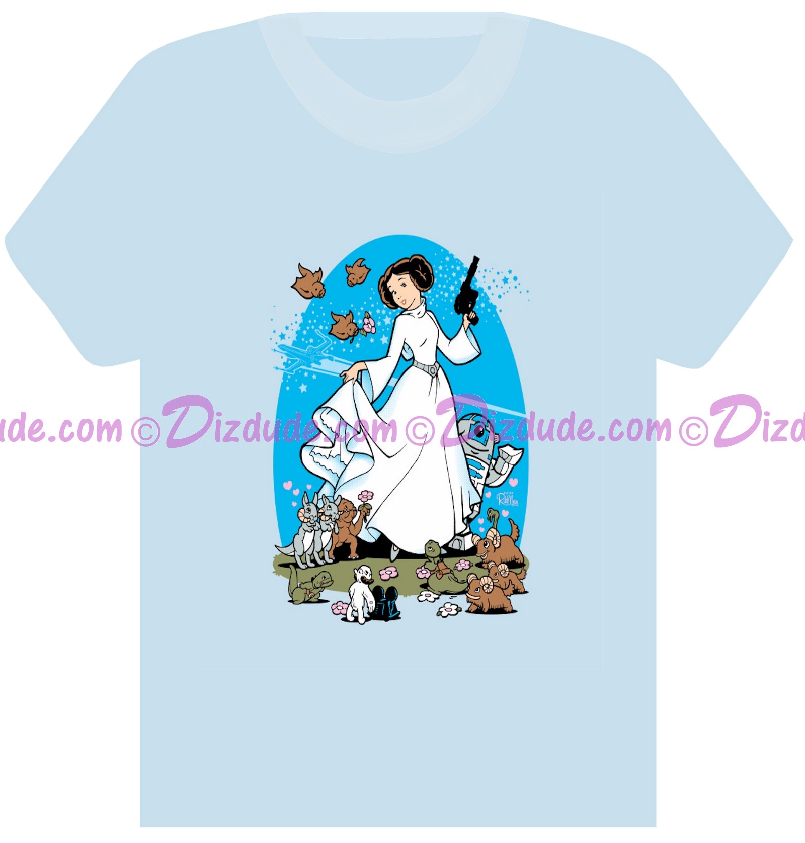 Star Wars Princess Leia Disneyfied Fantasy Youth/ Kids T-shirt (Tshirt, T shirt or Tee) © Dizdude.com