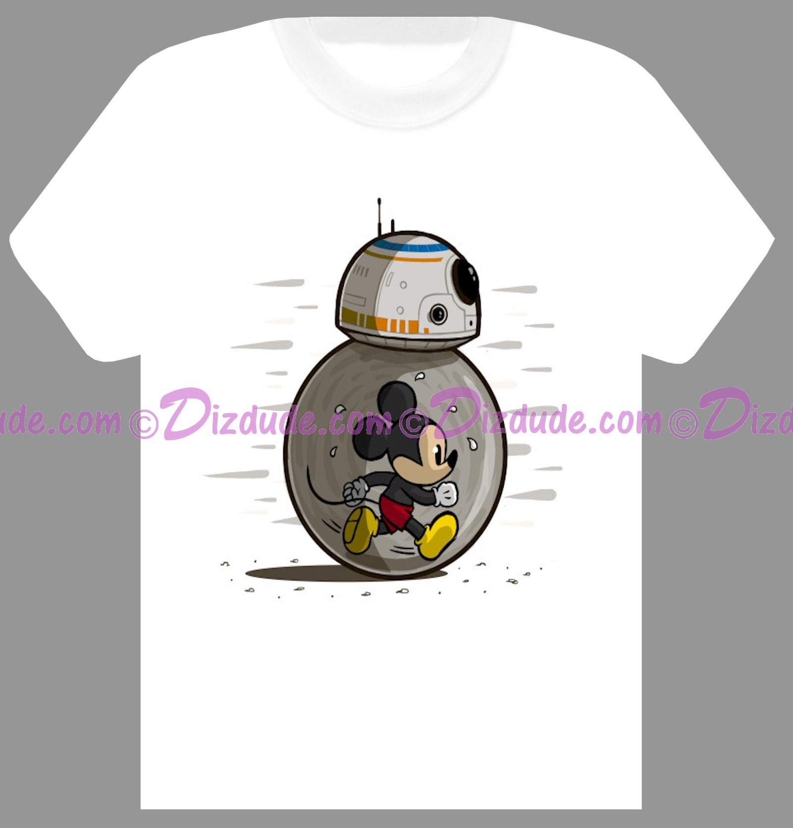 Star Wars Mickey Mouse Operating BB-8 Fantasy Youth/ Kids T-shirt (Tshirt, T shirt or Tee) © Dizdude.com
