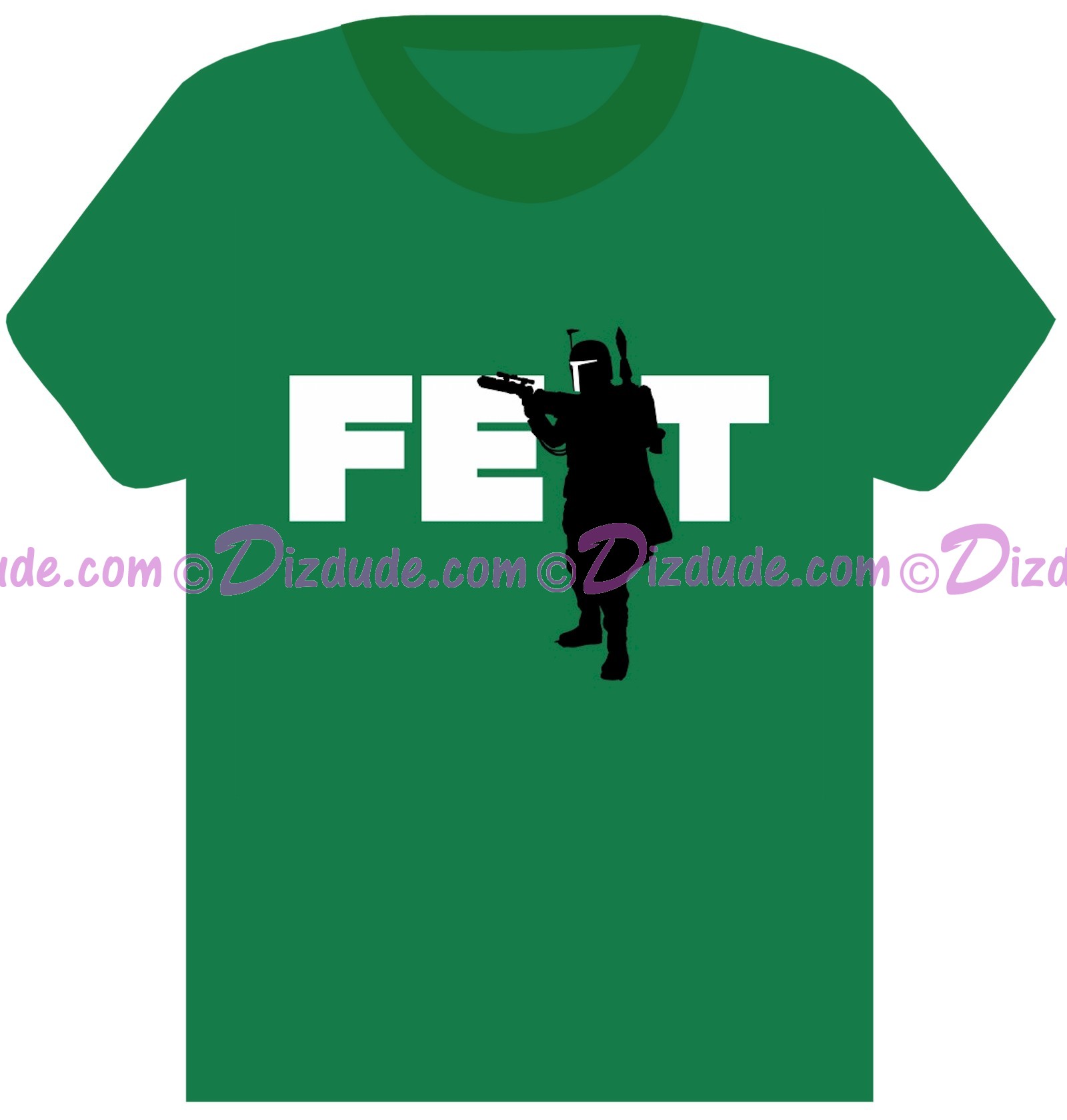 Star Wars FETT Word Art ~ Fantasy T-shirt (Tshirt, T shirt or Tee) © Dizdude.com