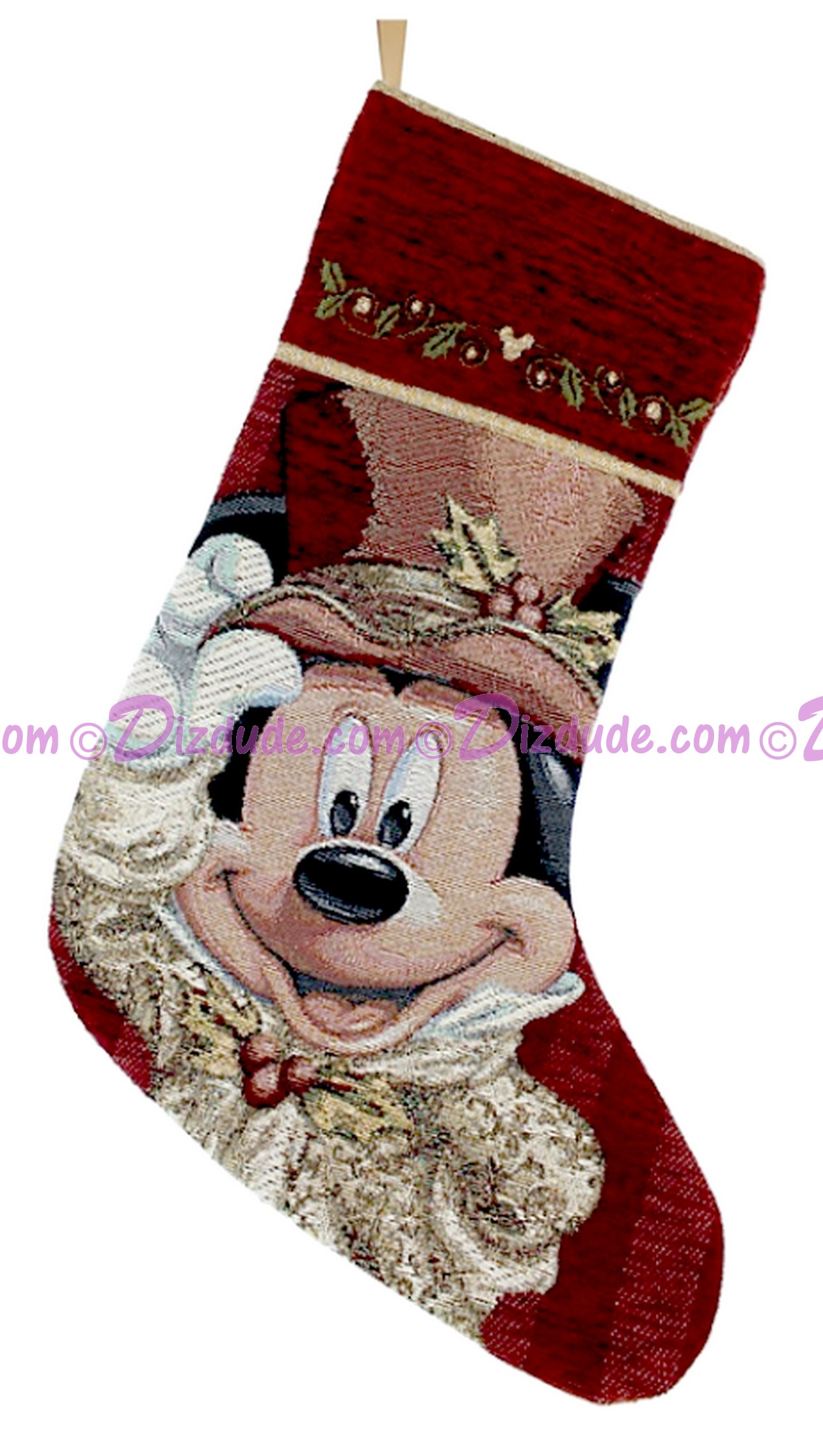 Disney Victorian Mickey Tapestry Christmas Stocking © Dizdude.com
