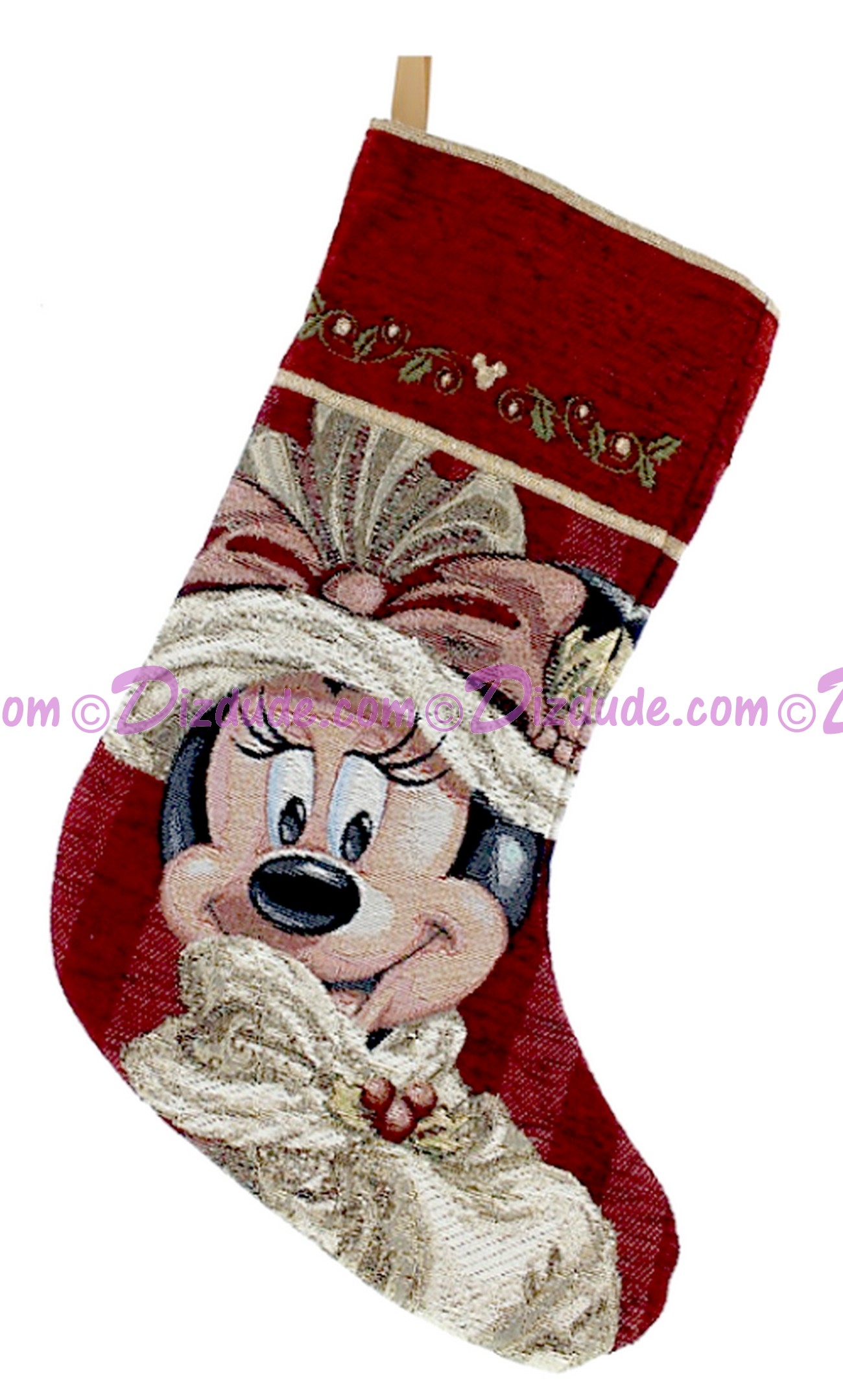 Disney Victorian Minnie Tapestry Christmas Stocking © Dizdude.com