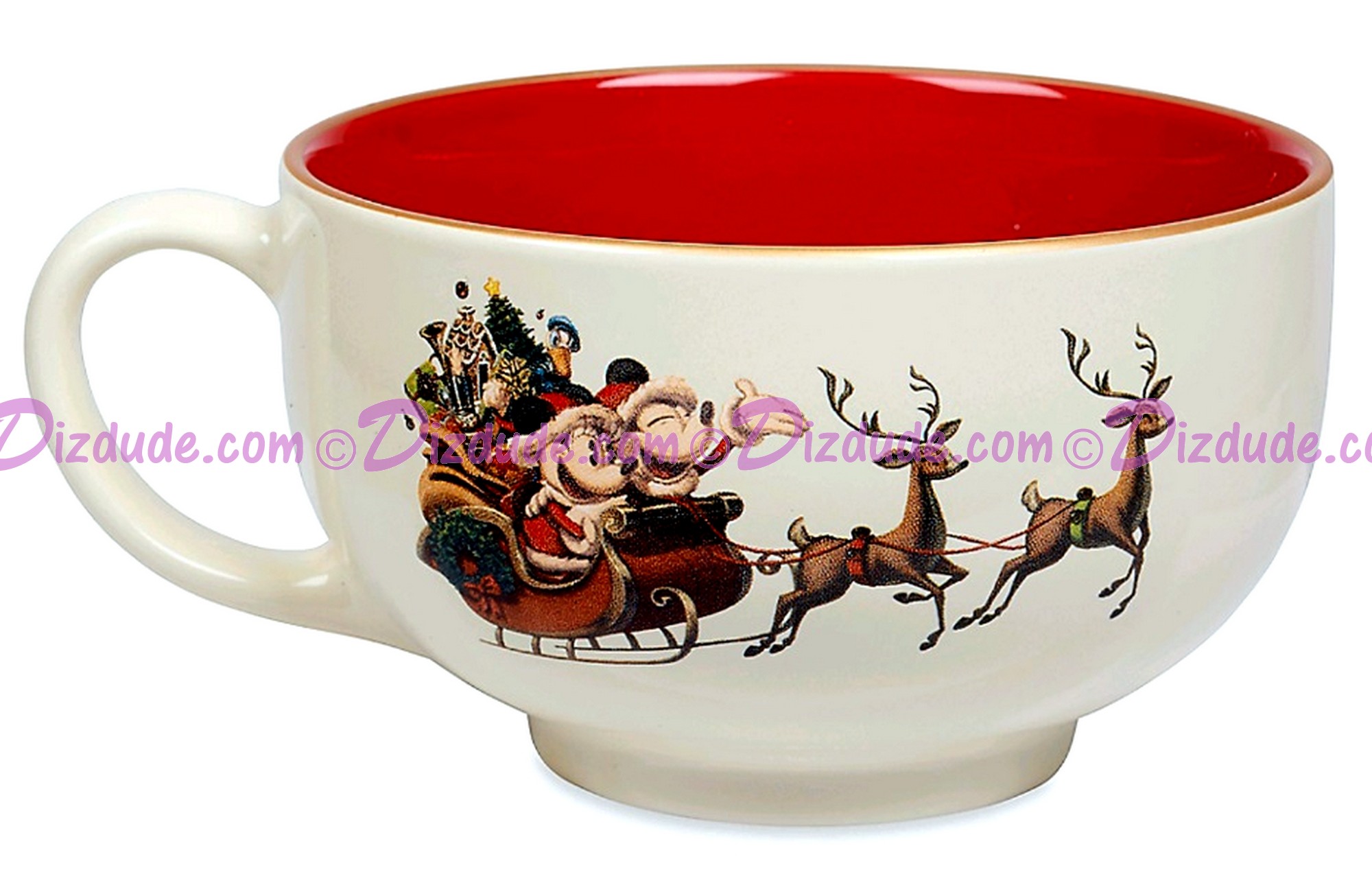 Disney Turn of the Century Mickey and Minnie Kissing Christmas Mug © Dizdude.com