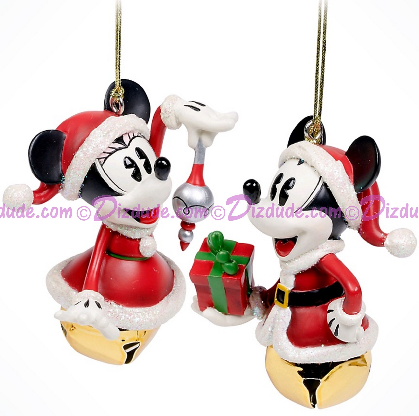 Disney Turn of the Century Mickey and Minnie Bell Set Christmas Ornaments © Dizdude.com