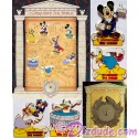 Walt Disney World Pin Pursuit Map Pin-board - I Conquered the World Pin Event with Build-a-Pin Base Completer Pin and 4 pins
