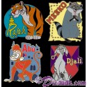 Walt Disney World Cast Lanyard Series 2 ~ Complete Set of 4 pins Pets of Stars Rajah, Djali, Abu & Meeko