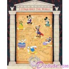 Autographed Walt Disney World - Pursuit Map Pin-board - I Conquered the World Pin Event Autographed Walt Disney World Pursuit Map Pin-board - I Conquered the World Pin Event