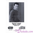 Daniel Logan who played Young Boba Fett Presigned Official Star Wars Weekends 2008 Celebrity Collector Photo © Dizdude.com