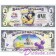2009 "T" $1 UNC 5 DIGIT Disney Dollar - Mickey and Pluto with Cake front with Cinderella's Castle in Clouds on back - Celebrate You series from Disney Store ~ © DIZDUDE.com 