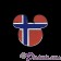 Walt Disney World Epcot World Showcase - Mickey Head & Ears Icon Pin (Norwegian Flag) ©Dizdude.com